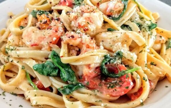 Pastas con camarones