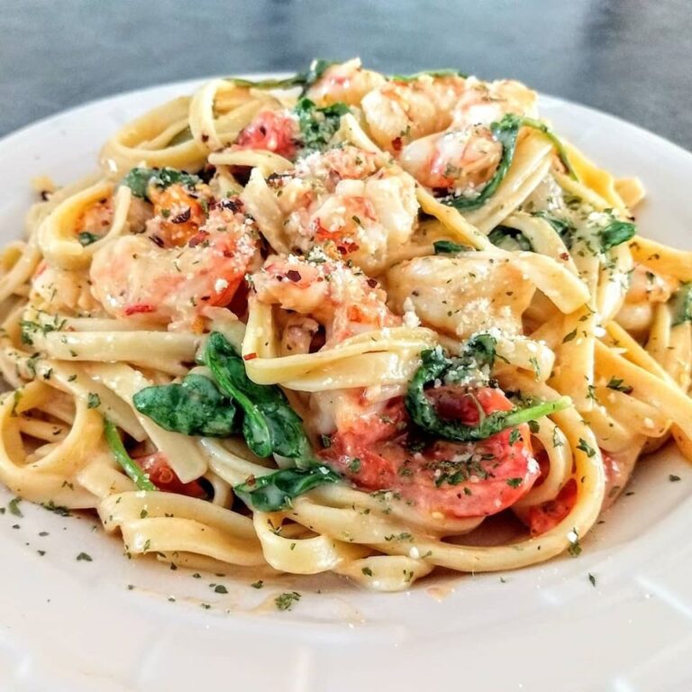 Pastas con camarones