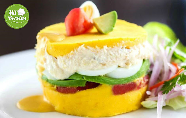 Causa stuffed with tuna
