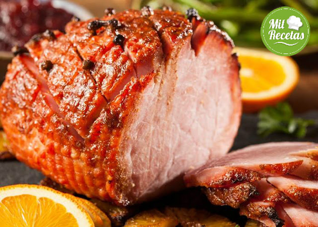 Honey glazed ham