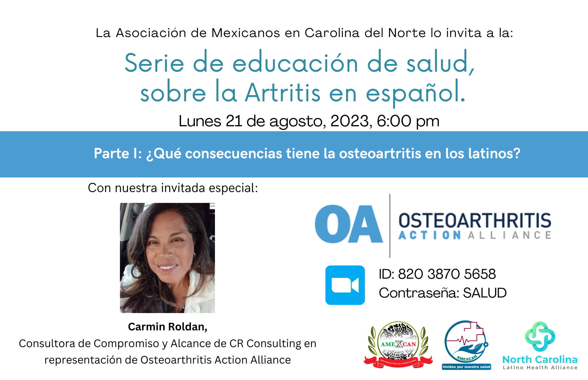 Educación de salud en español sobre la osteoartritis